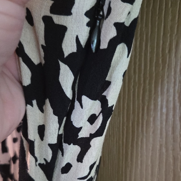 Trashy Diva NWT  Black and Tan Midi Dress, Collar, Short Sleeve, Side Zipper, 14 - Picture 5 of 8